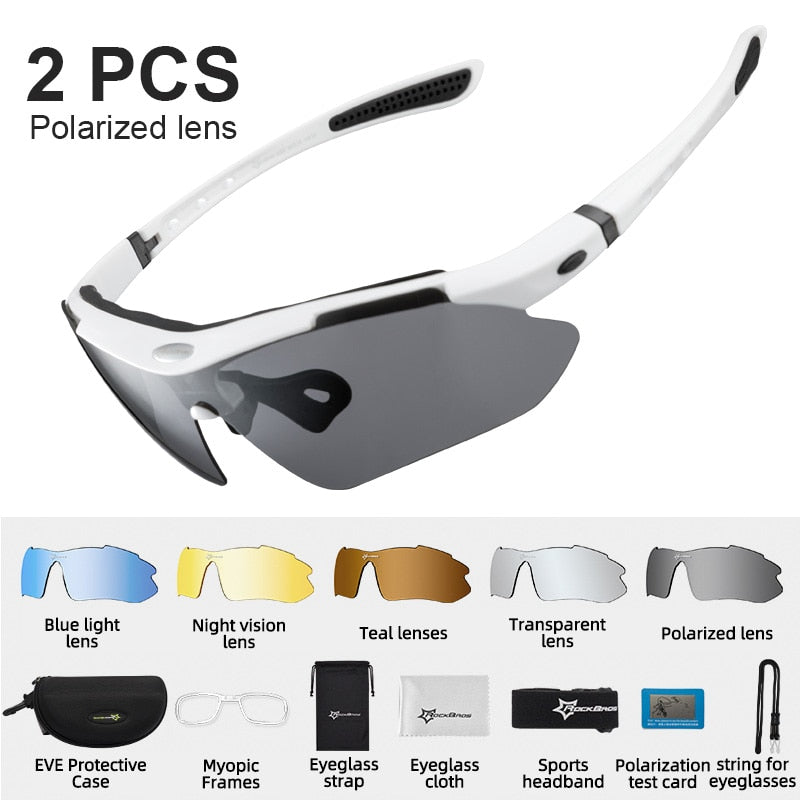 Gafas de ciclismo polarizadas ROCKBROS, gafas transparentes para bicicleta, gafas UV400 para deportes al aire libre, gafas de sol para hombres y mujeres, gafas de sol para ciclismo