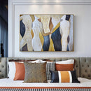 large painting Hand painted Lover Rain Landscape Oil Painting On Canvas Wall Art Pictures For Living Room Home Decor best gift