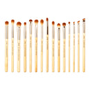 Jessup brushes 15pcs Bamboo makeup Brushes Delicate eye brochas maquillaje Professional Concealer Eyeshadow Eyeliner Beauty T137