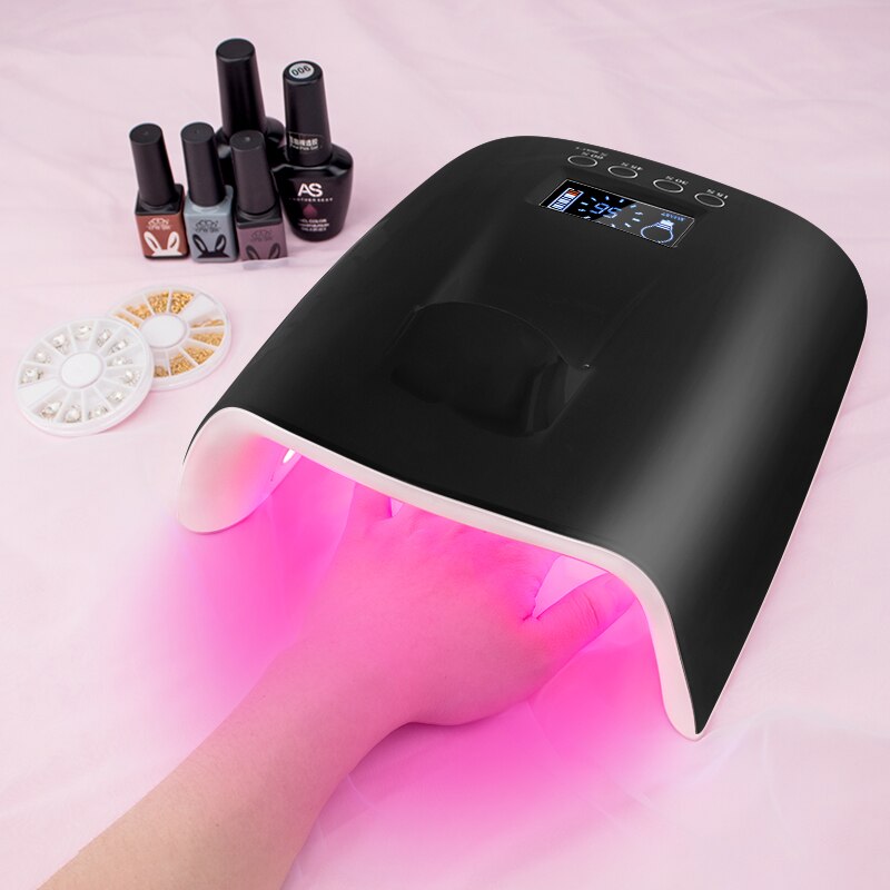 Cordless UV LED Nail Lamp Rechargeable Nail Dryer For All Gels Polish Sun Light Infrared Sensing LCD Timer Smart Manicure