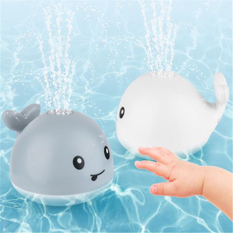 Baby Light Up Bath Tub Toys Whale Water Sprinkler Pool Toys for Toddlers Infants Kids