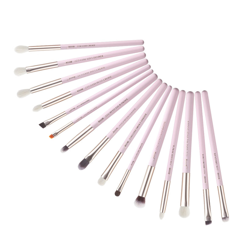 Jessup Makeup Brushes Set 15pcs Eye Make up Brush Eyeshadow Eyebrow Liner Blending Concealer Cosmetic Tool Kits Goat Hair