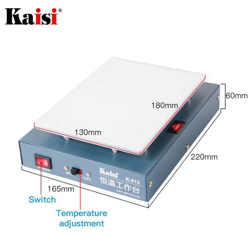 Kaisi LCD Screen Separator Heating Platform 110/220V Glass Removal Smooth Plate Screen Separator Lcd Repair Machine