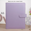 MINKYS Macaroon Color A6/A5 PU Leather DIY Binder Notebook Cover Diary Agenda Planner Bullet Cover School Stationery