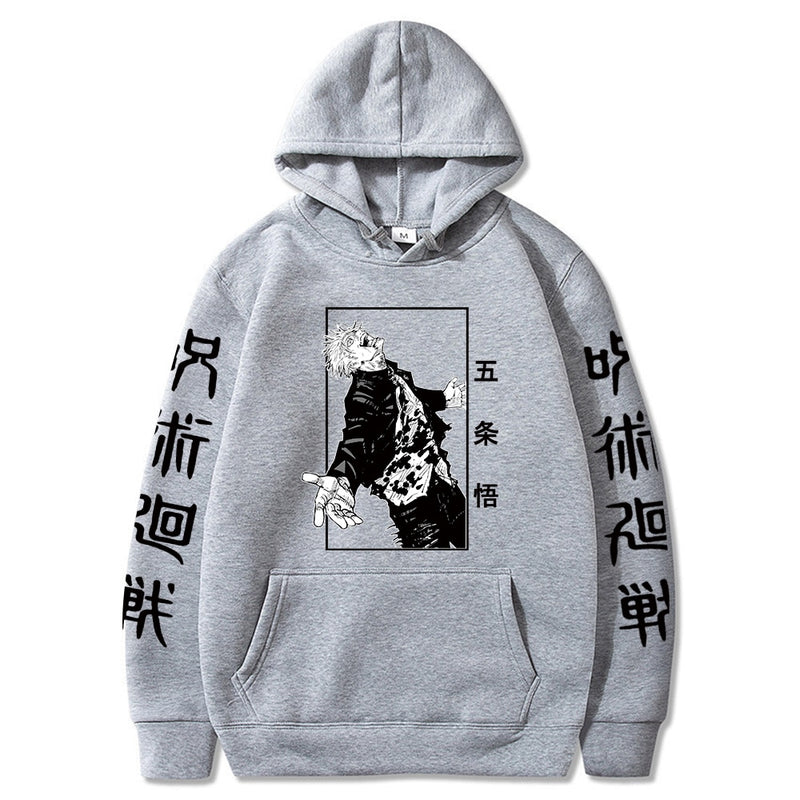 2021 Japanese Anime Hoodies Jujutsu Kaisen Satoru Gojo Graphic Hoodie Sweatshirts Male