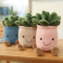 Lifelike Tulip&amp;Succulent Plants Plush Stuffed Decor Toys Soft Bookshelf Decor Doll Creative Potted Flowers Pillow for Girls Gift