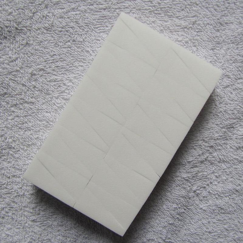 Almohadilla de algodón triangular blanca de diferentes tamaños, 24 Uds., base de esponja para maquillaje, uso en seco y húmedo, esponja cosmética sin látex con vitamina E
