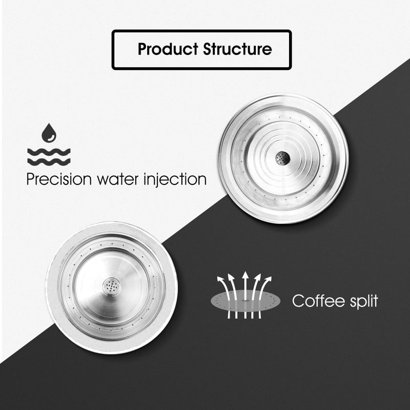 ICafilasSVIP Stianless Steel Reusable Vertuoline Capsule  For Nespresso Vertuo Coffee Filter Espresso For Vertuo Plus