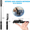 4 en 1 inalámbrico Bluetooth selfie stick con trípode Aleación auto selfiestick smartphone selfie-stick 3 teléfono para cámara de iphone