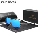 Nuevas gafas de sol KINGSEVEN de gran tamaño para hombres y mujeres, gafas polarizadas con lentes de espejo, gafas de protección UV para hombres, gafas de acero inoxidable N7762