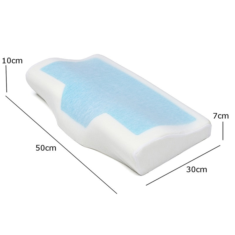 Hoiime Memory Foam Gel Pillow Summer Ice-cool Anti-snore Neck Orthopedic Sleep Pillow Cushion+Pillow cover for Home Beddings