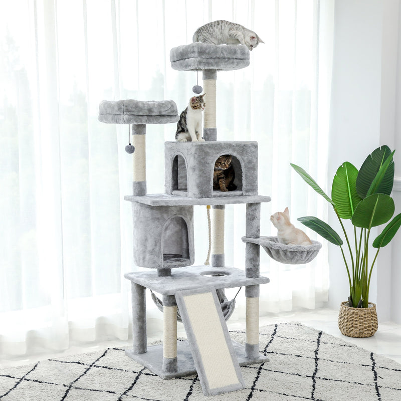 Krabpaal Toren Condo Speeltuin Kooi Kitten Multi-Level Activiteit Centrum Speelhuis Medium Krabpaal Meubels Pluche