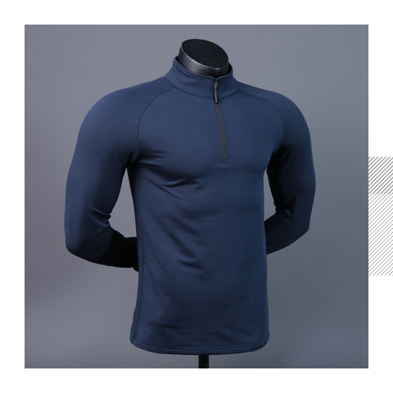 Camisetas de compresión Culturismo Fútbol Hombres Entrenamiento de manga larga al aire libre Camisetas deportivas Secado rápido Running Man Fitness Tee