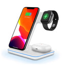3 in 1 15W Fast Wireless Charger Dock Stand for iPhone 13 12 11 XS XR X 8 Apple Watch iWatch 7 6 Airpods Pro Qi Charging Station