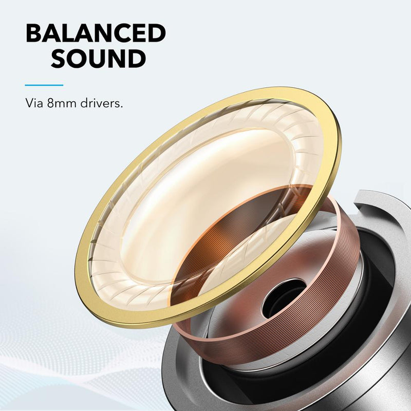 Auriculares inalámbricos Anker Soundcore Life Dot 2 True, auriculares bluetooth, sonido superior, ajuste seguro con AirWings, Bluetooth 5