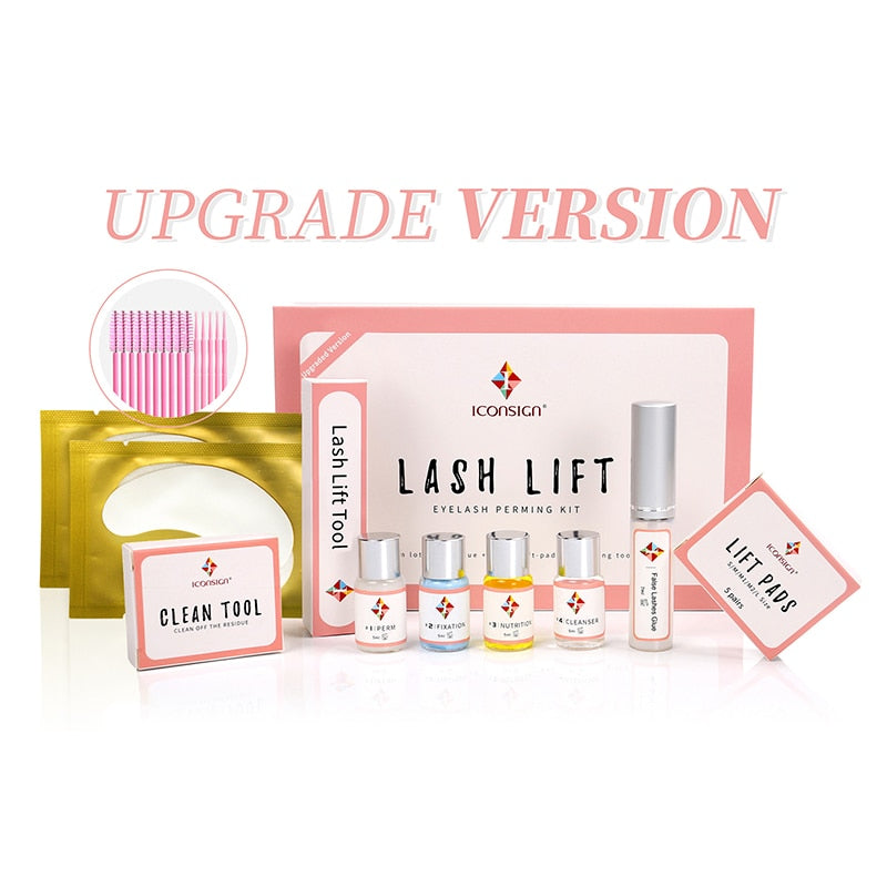 Upgrade Version ICONSIGN Lash Lift Kit Eyelash Perm Set Lifting Lashes Eyelash Curl Eyelash Enhancer For Salon Eye Makeup Tool