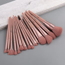 ANMOR 16Pcs Makeup Brushes Set Powder Blush Fan Contour Brush Eyeshadow Blending Brush Shading Eyebrow Contour Make Up Tool