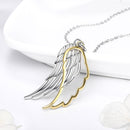 925 Sterling Silver Wing of Angel Necklace Hollow 18k Gold Color Feather Pendant Chain for Women 2020 Fine Jewelry Wedding Gift