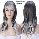 S-noilite Synthetic 28colors 22inch Loose Wave Wigs Halloween Cosplay Wig Blue Red Pink Grey Purple Hair Wig Cosplay for party