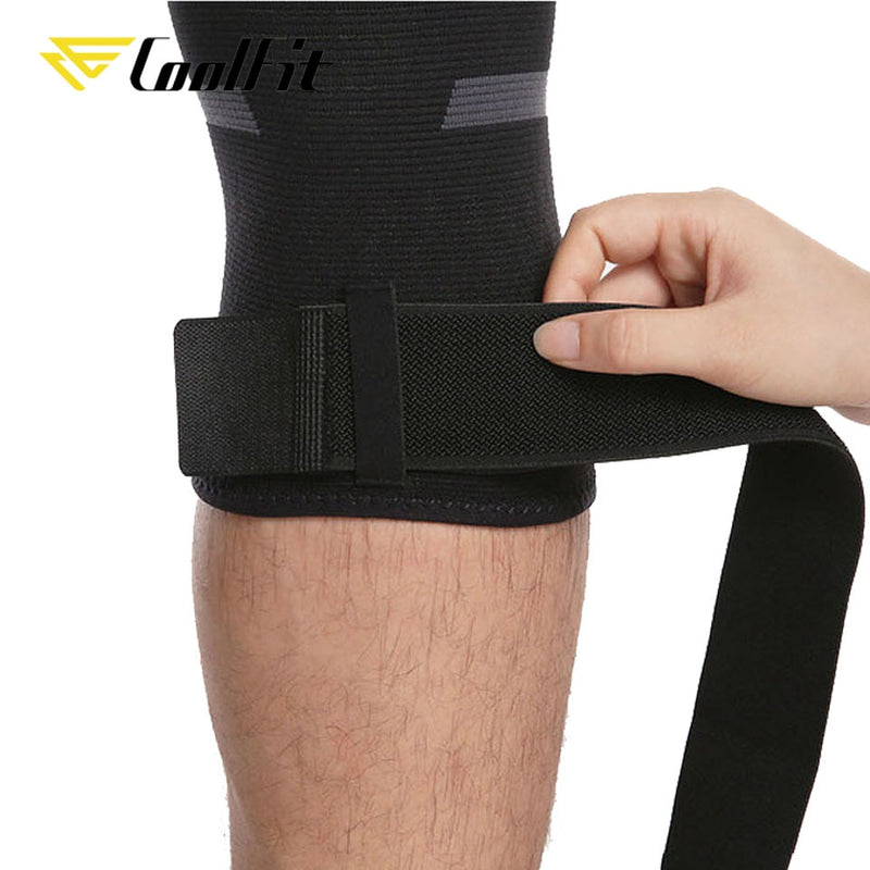 CoolFit 1PCS Dual-use Pressurized Knee Pads Strap Removable Knee Brace Support Crossfit Fitness Running Sports Knee Protector