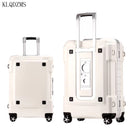KLQDZMS 20 "24" 29 pulgadas marco de aluminio equipaje rodante spinner en la rueda hombres mujeres llevar en maleta de viaje trolley bolsa