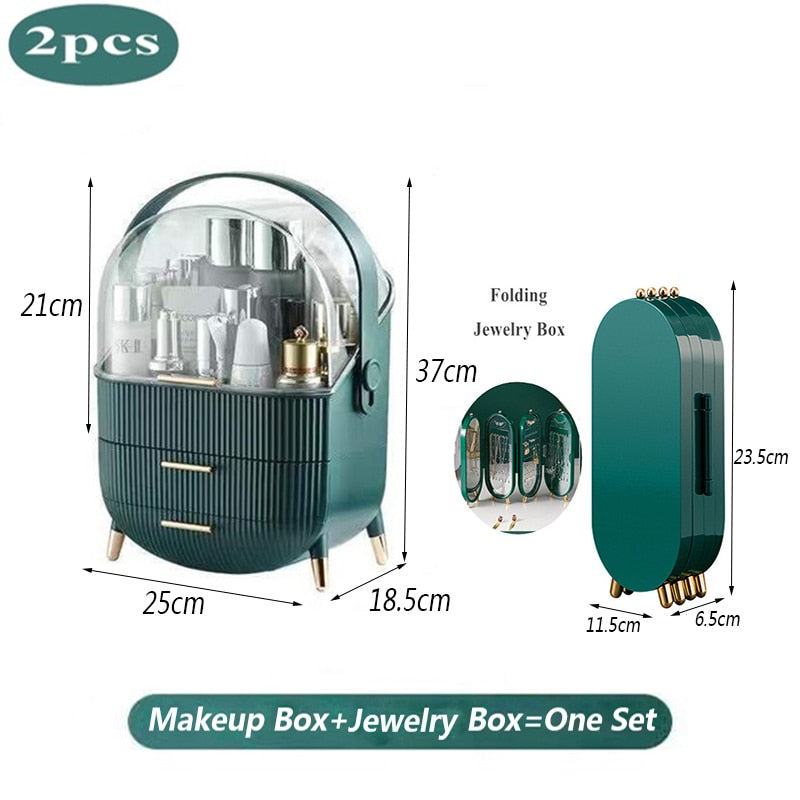 Makeup Organizer For Cosmetic Large Capacity Cosmetic Storage Box Organizer Desktop Jewelry Nail Polish Makeup Drawer Container