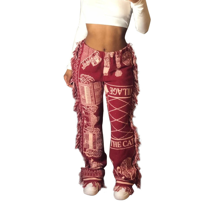 Borla Patchwork rayas estampado Jogger pantalón mujer Rave Festival ropa 2021 verano Casual alta cintura ceñido al cuerpo activo pantalones de chándal