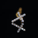 BOEYCJR 925 Silber D Farbe 1,1 Karat 3 mm Moissanite VVS1 Kreuzanhänger Halskette für Damen oder Herren