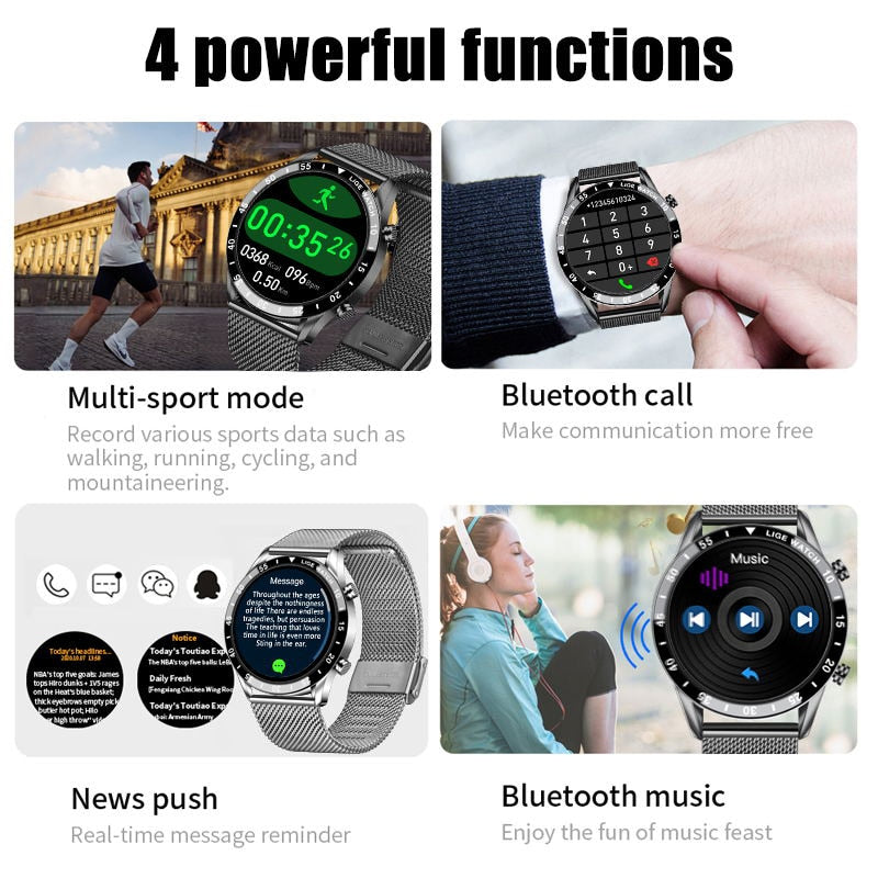 LIGE 2021 New Smart Watch Men Full Touch Screen Sports Fitness Watch IP68 Waterproof Bluetooth For Android ios smartwatch Mens