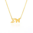 Butterfly Initial Necklace For Women Stainless Steel Gold Chain A-Z Letter Necklace Pendant Bijoux Femme 2020 Boho Jewelry Gift