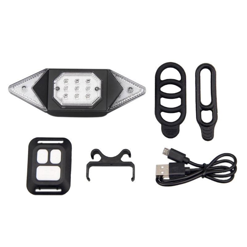 Smart Fahrradlicht Drahtlose Fernbedienung Radfahren Blinker Rücklicht USB Fahrrad Wiederaufladbare Rücklicht LED Warnlampe