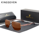Gafas de sol polarizadas KINGSEVEN de aluminio para hombre, marca de diseño rojo, gafas de sol con revestimiento de espejo, gafas de sol 7719