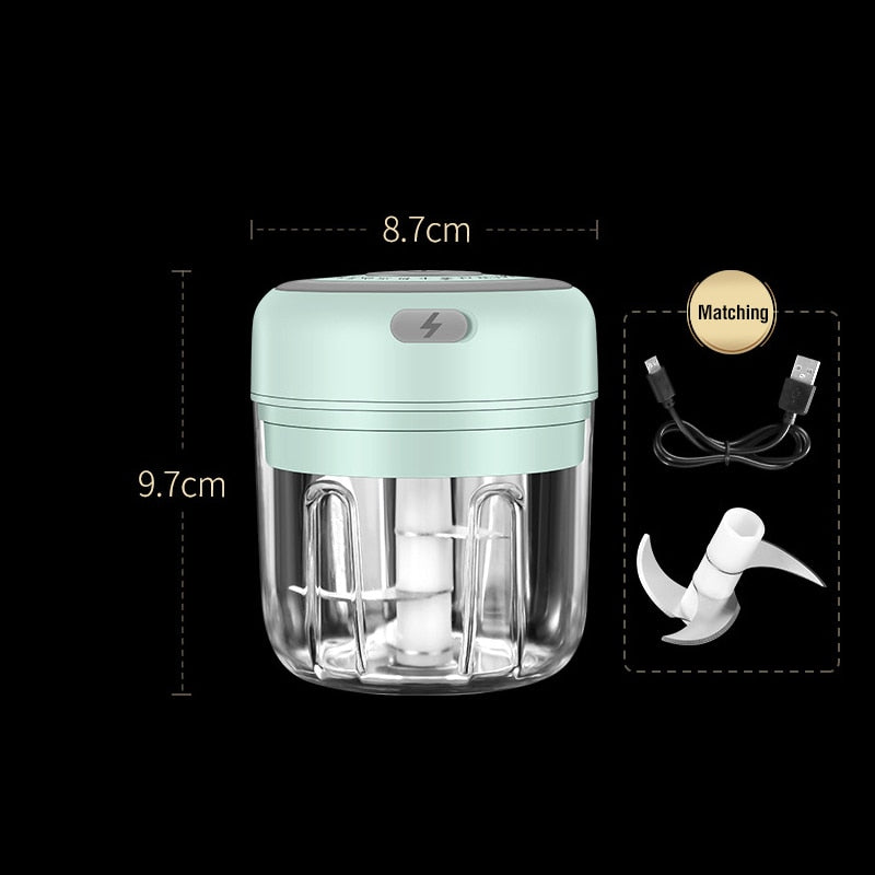 Wireless Electric Garlic Press Vegetable Food Chopper Grinder Masher 100/250ml Rechargeable Meat Garlic Grinder Choppers Presser