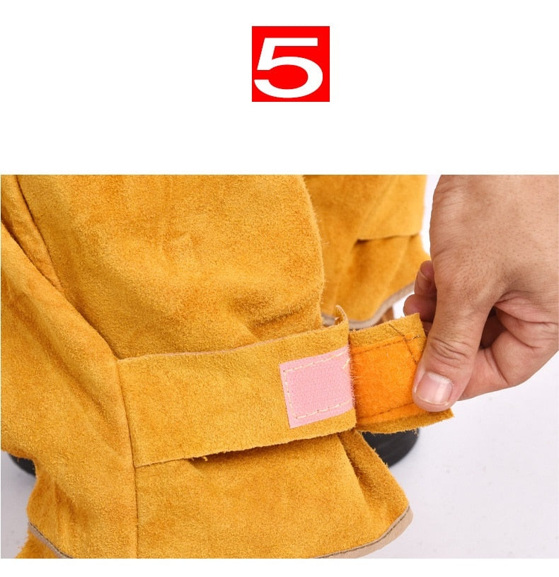 Welding Clothing Mens Bib Overalls Safety Coverall High Temperature Protective Leather Flame Retardant Repair Welder Strap pants