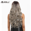 Edle synthetische Lace Front Perücke ombre blonde Perücke 30 Zoll lang gewellte Lace Front Perücke synthetische Perücken für schwarze Frauen Maycaur Perücke