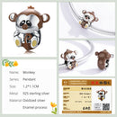 bamoer Cute Baby Cat Metal Beads Charm for Women European Luxury Bracelet 925 Sterling Silver Fashion Jewelry SCC1305