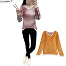 Suéter de punto de terciopelo grueso para invierno, camisa con forro de terciopelo, suéter cálido, suéter grueso de moda para mujer, 2021