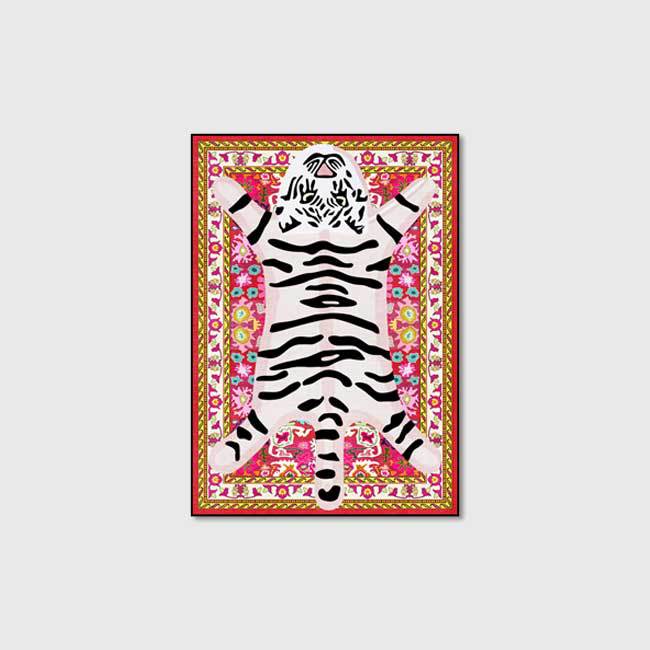 Cartoon Tiger Skin Rug Persian Living Room Floor Mat 120x160cm Bedroom Bedside Carpet Kitchen Non-slip Floor Mat Area Rug