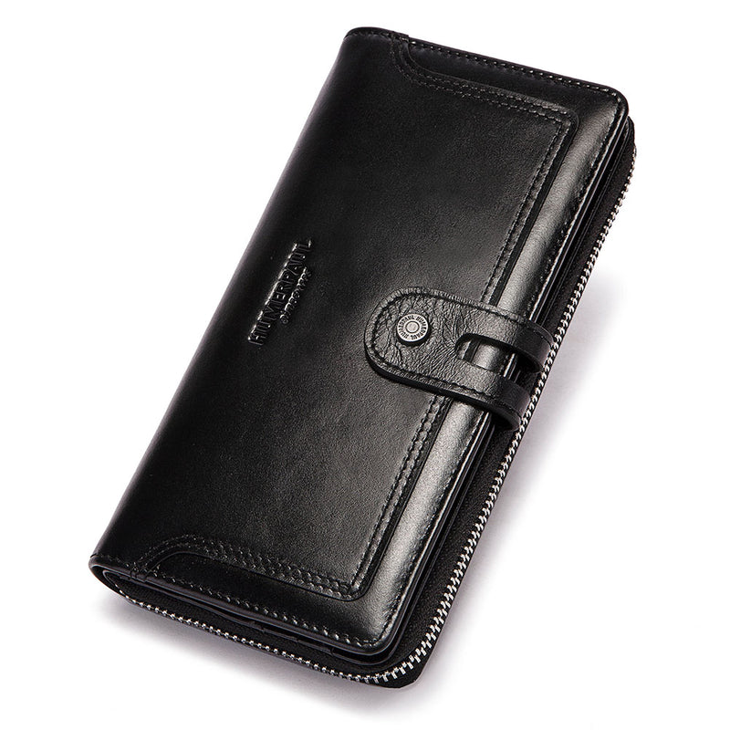 2022 Men Wallet Genuine Leather Purse Male Rfid Short Clutch Multifunction Storage Bag Coin Purse Luxury Card Bags High Quality