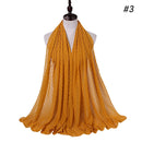 Luxuey Pom Pom Bubble Chiffon Hijab Scarf Women Long Shawl Wrap Muslim Headband Maxi Islamic Sjaal 180*70cm