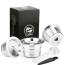 For Caffitaly Tchibo Cafissimo ALDI Expressi Refillable K-fee Coffee Capsule Pod Filters Stainless Steel Cafeteira Tamper Spoon