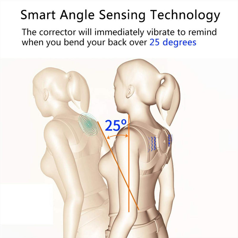Corrector de postura inteligente ajustable, recordatorio electrónico de postura, enderezador de espalda, entrenador de postura inteligente Invisible