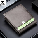 BULLCAPTAIN Genuine Leather Men's Wallet Coin Purse Small Wallet Retro Short Wallet British Casual Multifunction Wallet