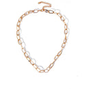 European and American retro portrait of exaggerated thick chain necklace double personality chain hip-hop neck chain short colla