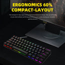 Smart Duck XS61 60% mechanische Tastatur, RGB-Schalter, LED-Software, Typ C, Doubleshot, Tastenkappe, Makroprogramm, Blau, Rot, Braun, Schwarz