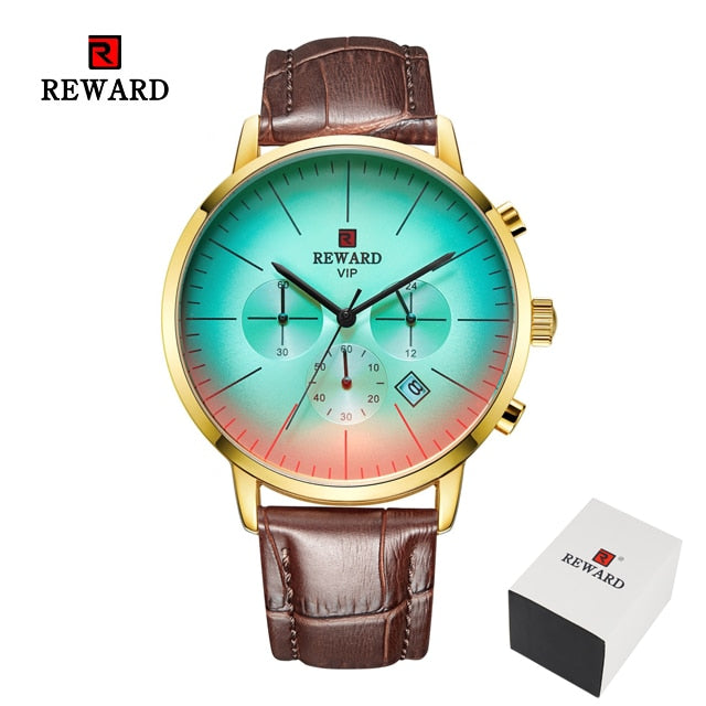 2022 New Fashion Color Bright Glass Watch Men Top Luxury Brand Chronograph Men&