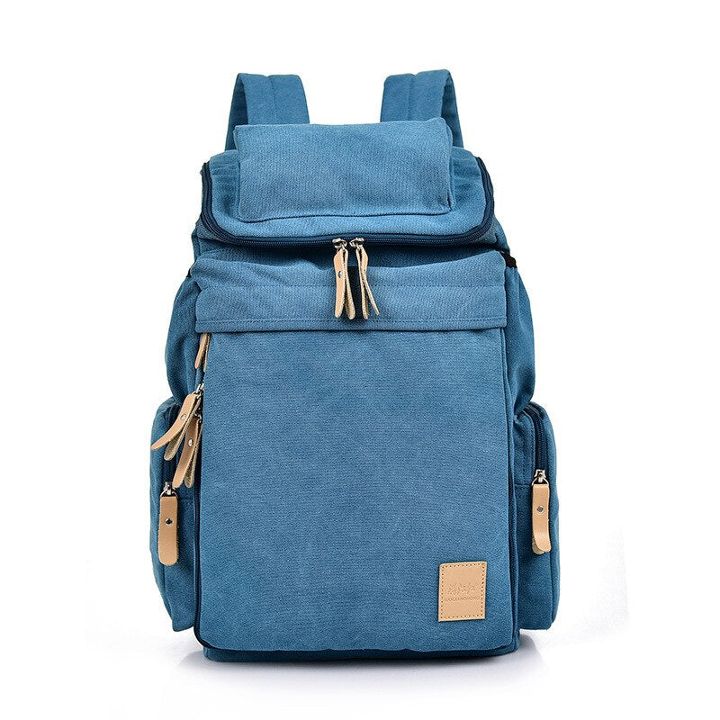 Mochila informal de alta calidad para hombre, mochila de lona a la moda para estudiantes, bolso de hombro escolar, mochila para ordenador portátil, mochilas de viaje grandes coreanas