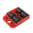 Herramienta para mover muebles, elevador de transporte, cosas pesadas, conjunto de barra de rodillos con ruedas móviles