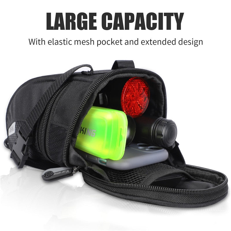 WEST BIKING Bicycle Saddle Bag Rainproof Bicycle Pannier 3D Shell Reflective Rear Seatpost Bag Basket MTB Cycling Accessories