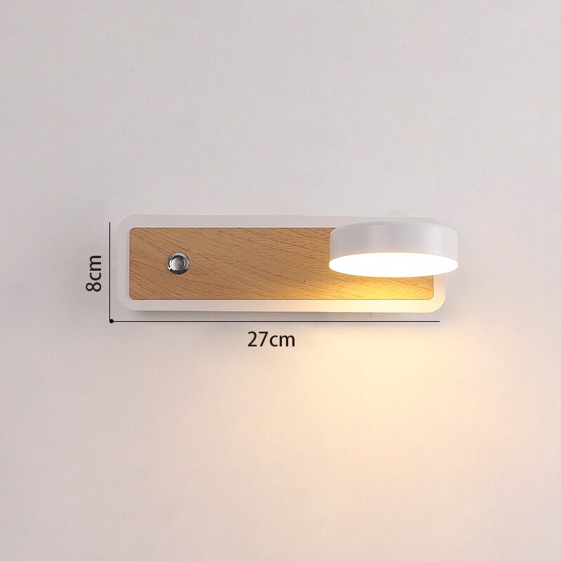 Modern LED Wall Lamp For Bedroom Bedside Study Indoor Round Iron Light Practical Luminaire Deco Maison Reading Lighting Fixtures